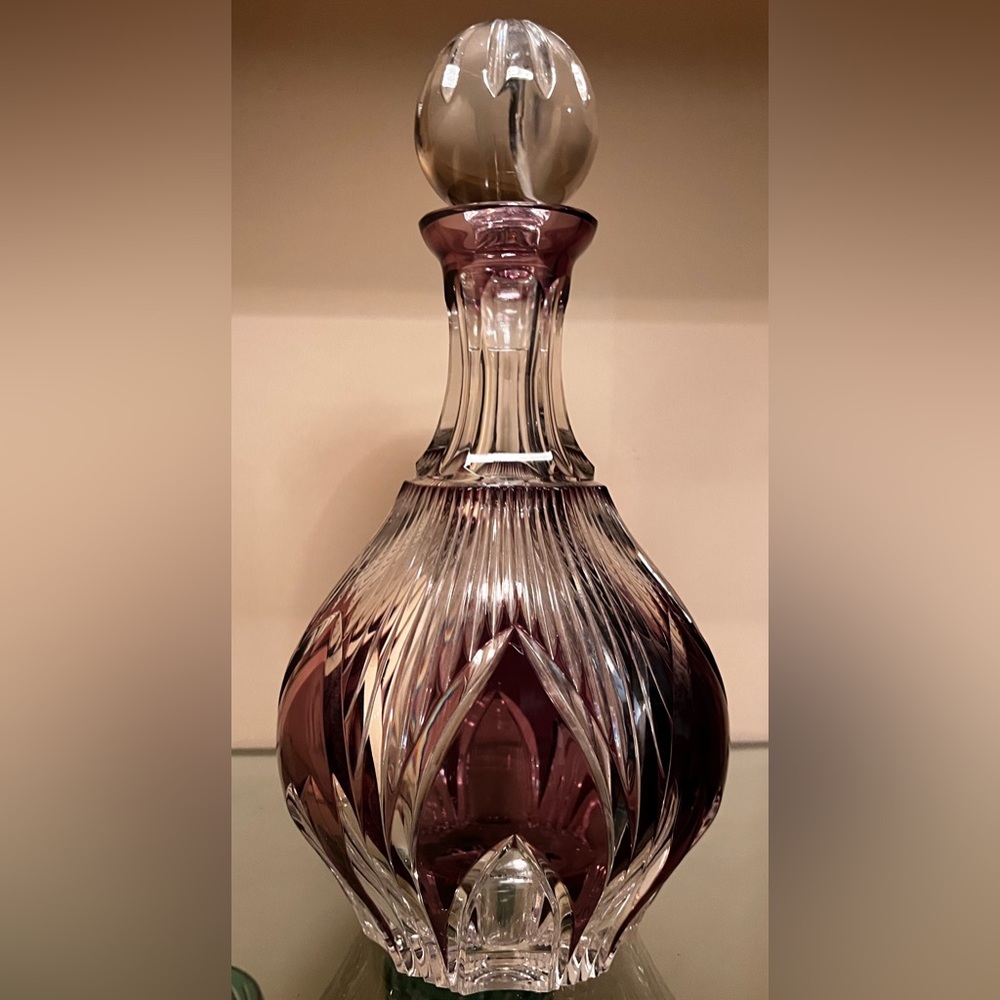 Elegant Purple Glass Decanter